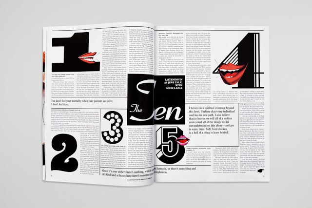 Spreads from Volume 1, Issue 1.