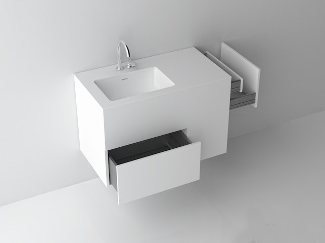 Quad 2 sink for Boffi, 2012. Designed with Jeffrey Bernett.