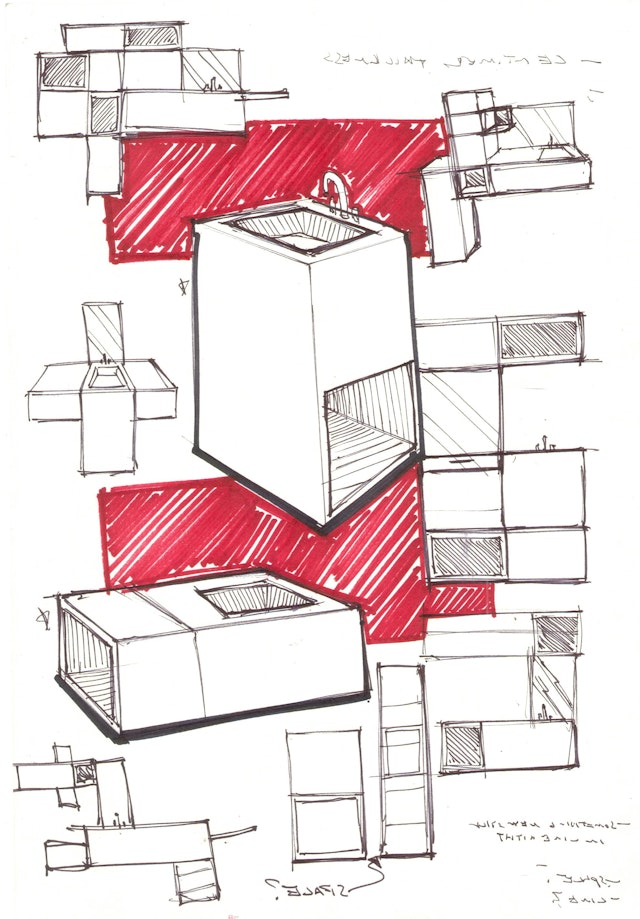 Quad 2 sink for Boffi, 2012. Designed with Jeffrey Bernett.
