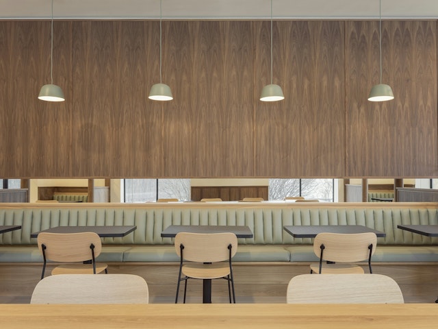 Interiors for the Bread Alone Bakery in Woodstock, New York, 2023. Designed with Dino Sanchez. Photo by James Chororos.