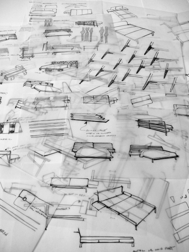 Parallel Collection bed for Design Within Reach, 2013. Designed with Jeffrey Bernett.