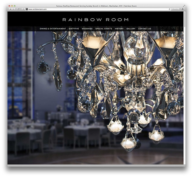 The Rainbow Room website.