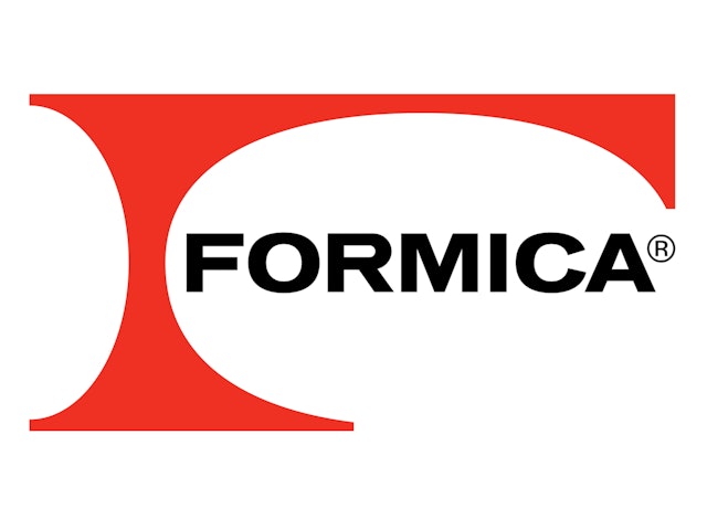 Formica's iconic 'anvil' logo.