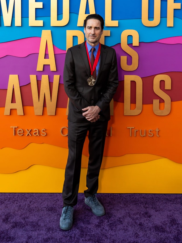 Actor Luke Wilson with medal at the TMAA gala.