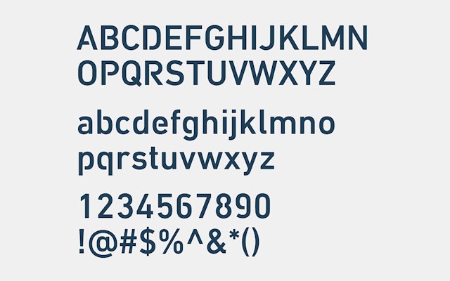 CoDIN, a custom font for the identity that was developed from DIN Next.