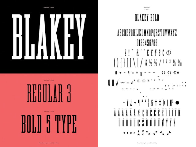 Blakey font.
