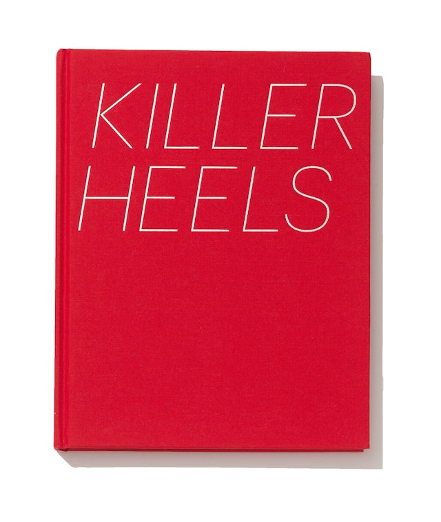 The book is bound in red cloth, inspired by Louboutin's famous 'red bottoms.'