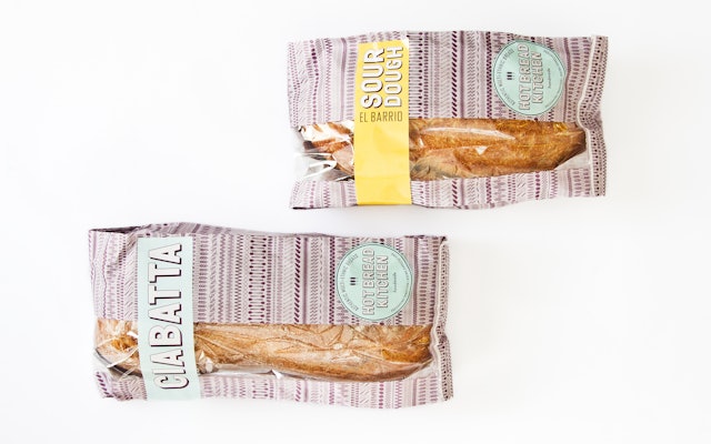 Patterns on the packaging evoke decorative traditions of the different cultures that make bread.