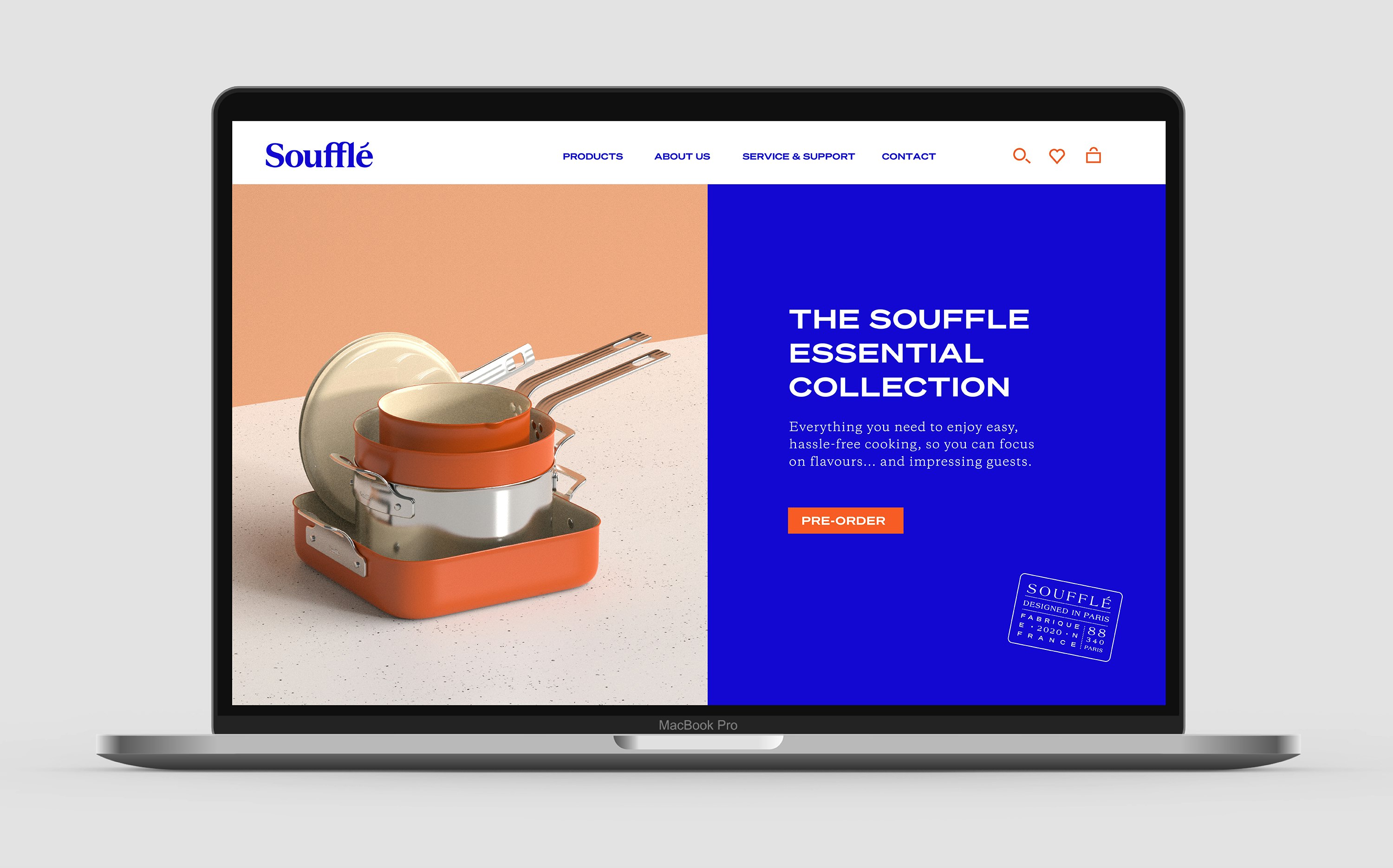 Soufflé cookware in use