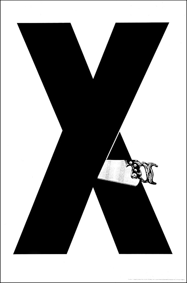 Letter Y poster for Ambassador Arts and Champion, 1994.