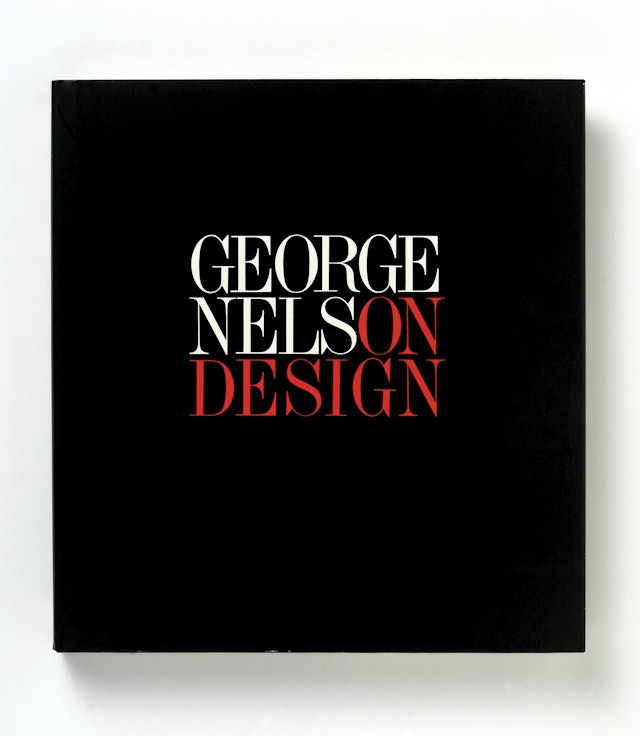 Book jacket for George Nelson on Design, 1978.