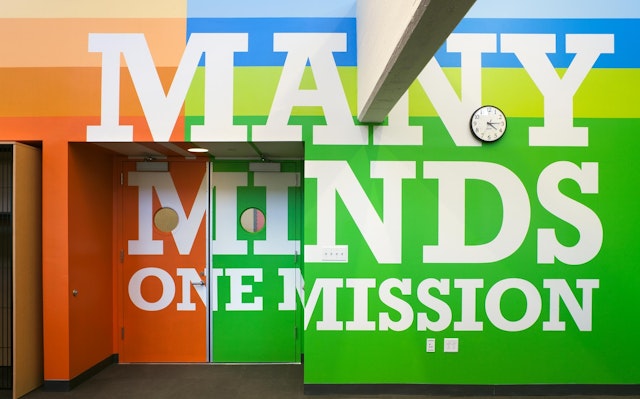 Achievement First Endeavor Middle School, Brooklyn, 2010. SEGD Merit Award.