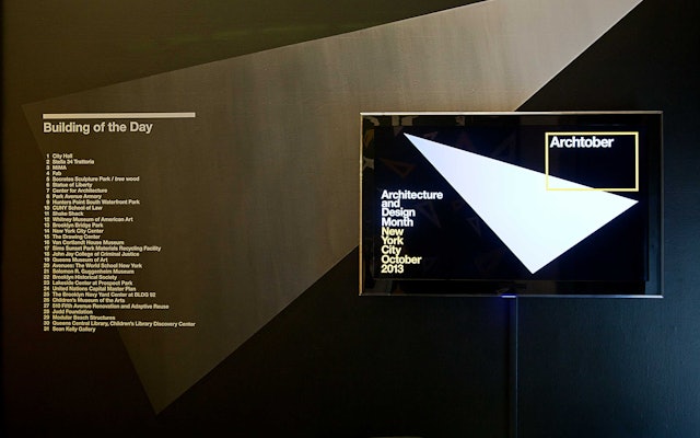 Digital display showcasing the Building of the Day.