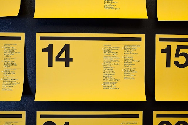 Each page lists the day's events.