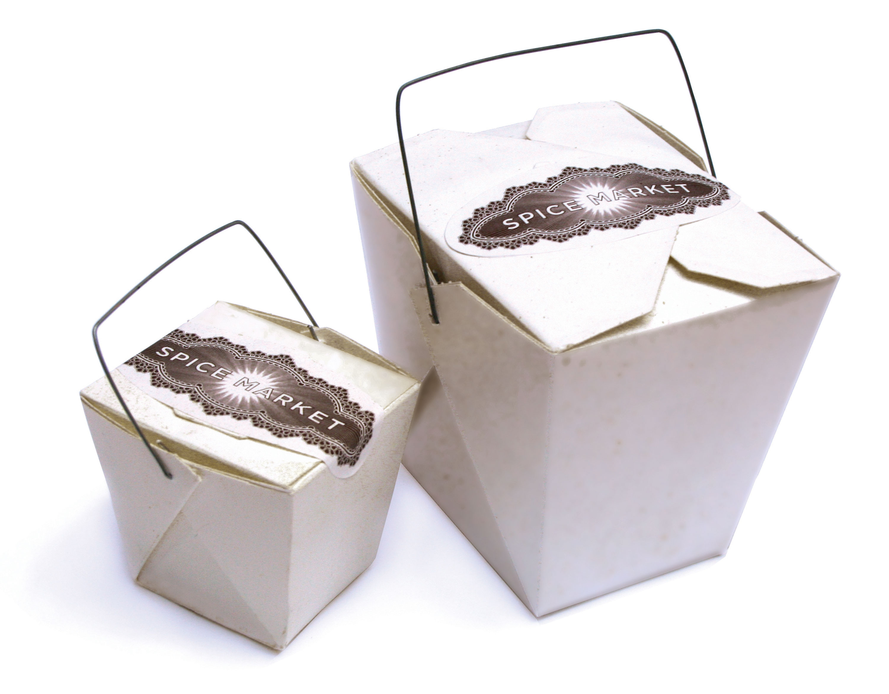 Take-out containers.