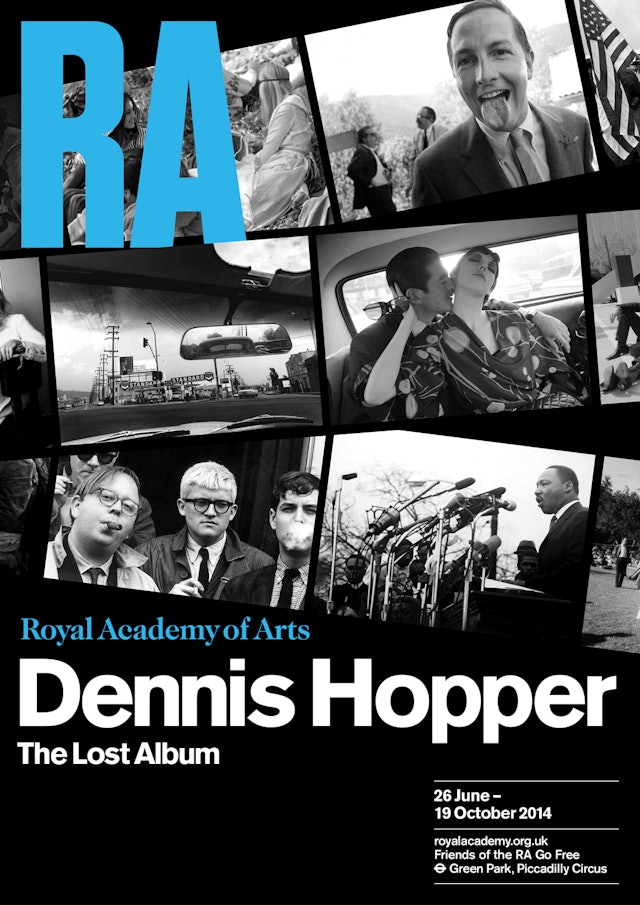 Poster design for the Dennis Hopper exhibition
