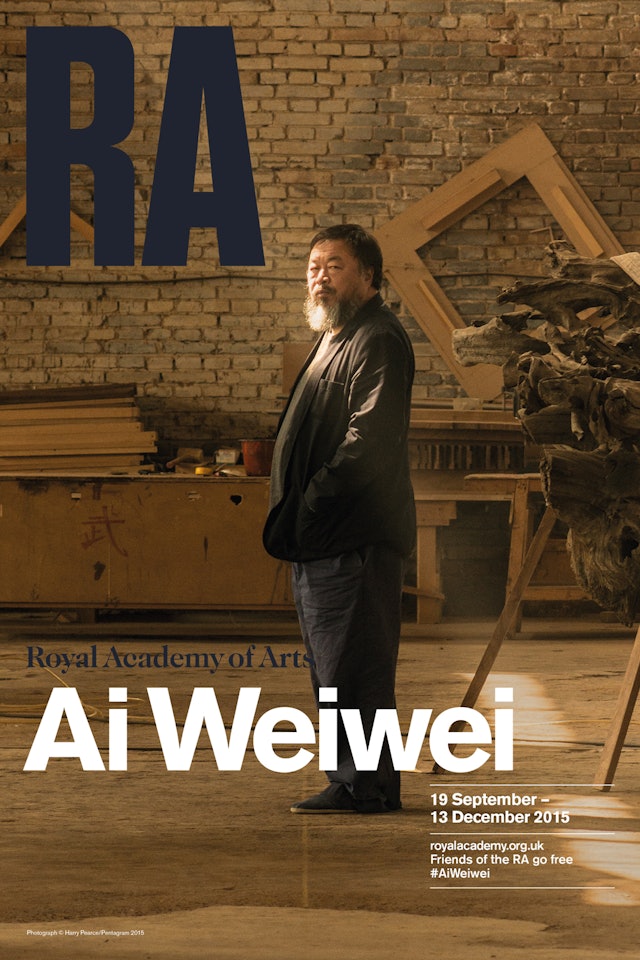 Portrait photography and poster design Ai Weiwei's exhibition
