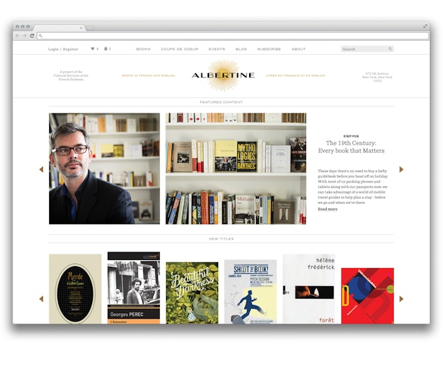 The new Albertine website and online bookshop.