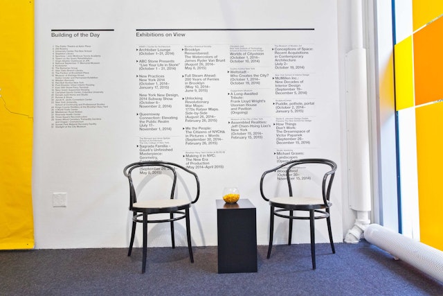 Informational wall graphics in the visitor's lounge.