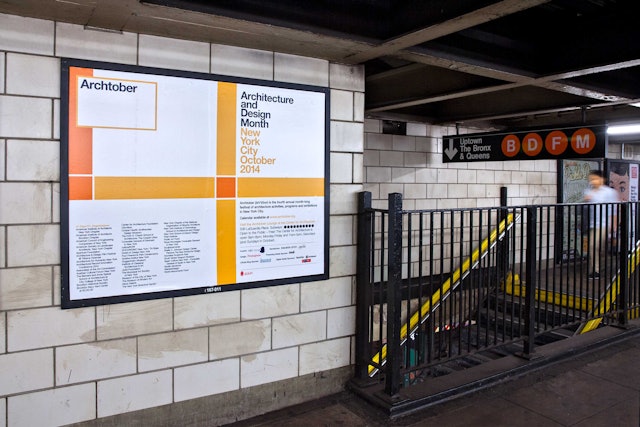 The identity applied to a subway ad.