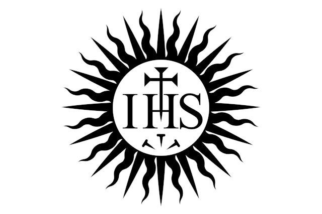 The 500-year-old Jesuit seal, a sunburst/halo, was the inspiration for the new spirit mark.