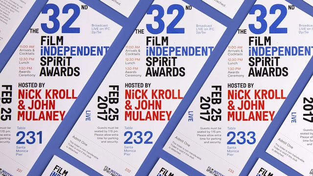 Spirit Awards ticket.