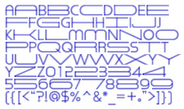 The alphabet includes letterforms in both regular and extended widths.
