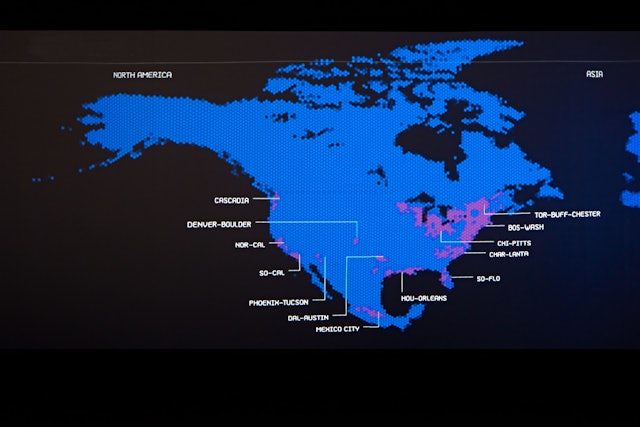 Mega-regions in North America.
