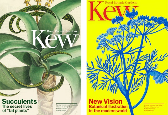 Posters also include radical reworkings of botanical illustrations from Kew's archive