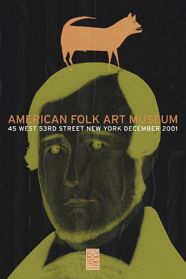 Poster and identity for the American Folk Art Museum, 2001.