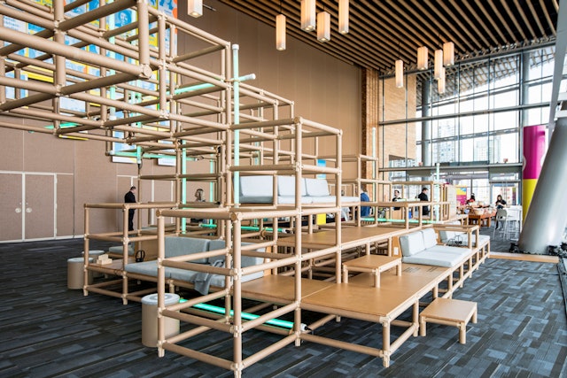 David Stark Design’s structure welcomed conference attendees to Target’s social space.