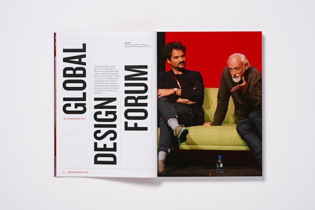 Spread from the guide, which is larger and more editorial than in previous years