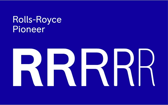 Characteristics of the Badge informed the design of a custom font called Rolls-Royce Pioneer