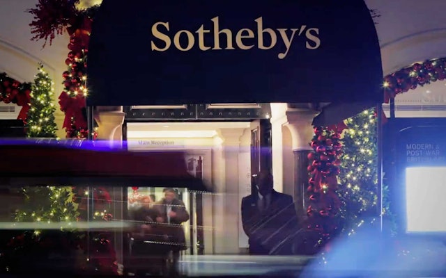 The program includes signage and environmental graphics for Sotheby's locations around the world.