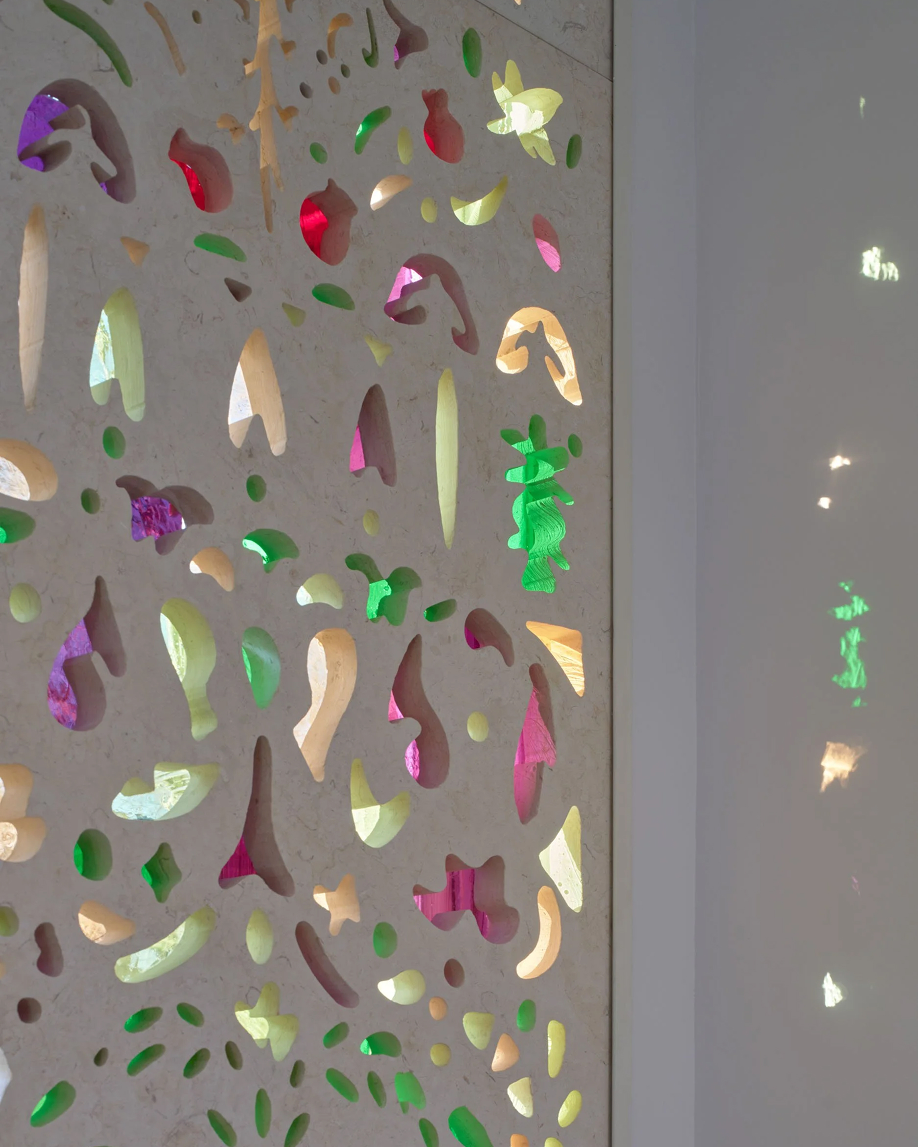 Dima Srouji, Four Moons from Home, 2026. Photography by Andy Stagg. Courtesy of Mosaic Rooms.