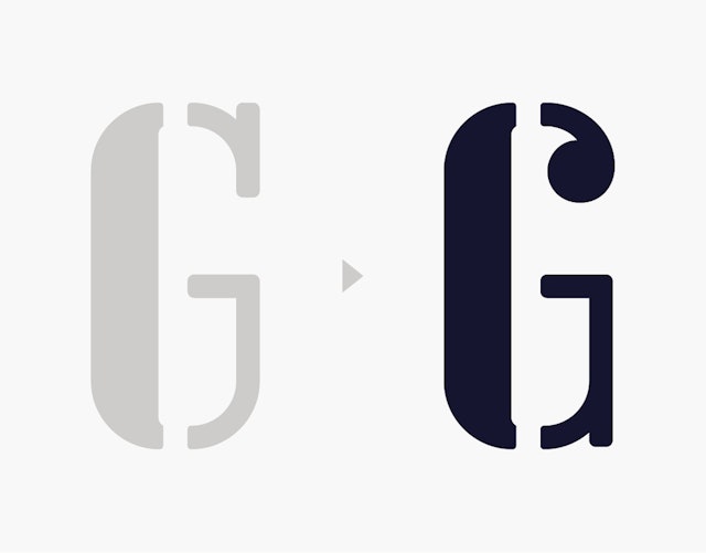 The letter G has been modified with a custom ball terminal.