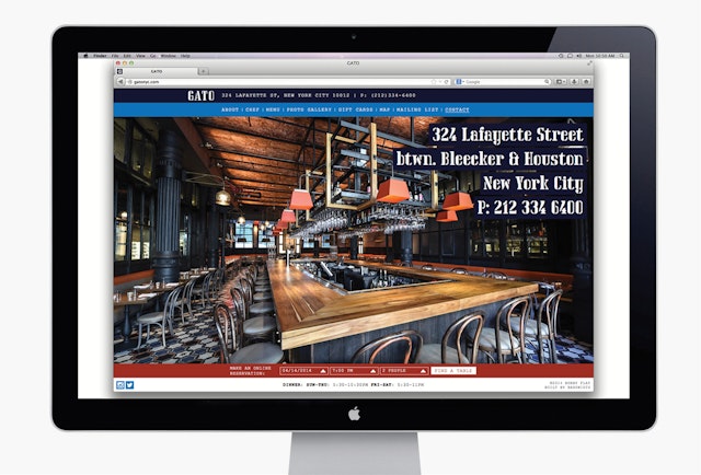 Homepage of the Gato website.