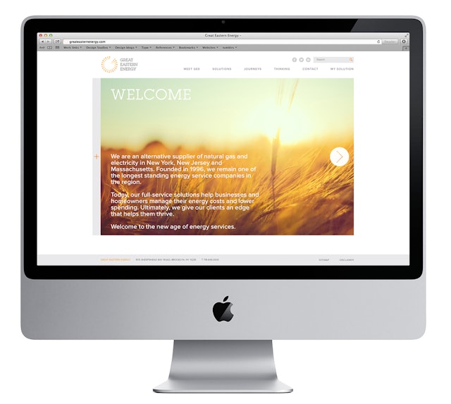 Homepage of the redesigned website. 