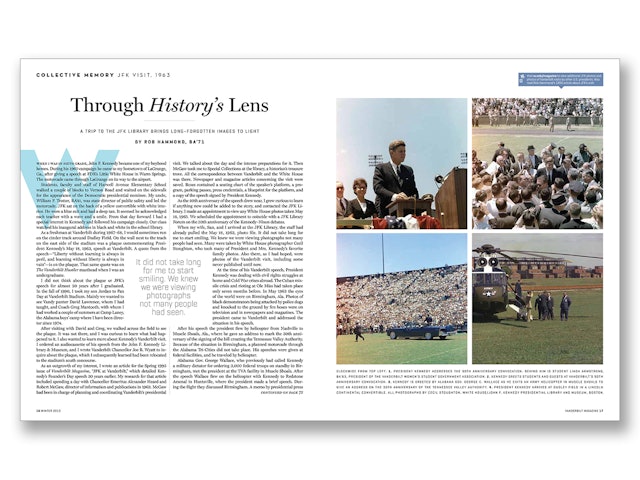 'Collective Memory' is a recurring full-spread department with stories from Vanderbilt's past.