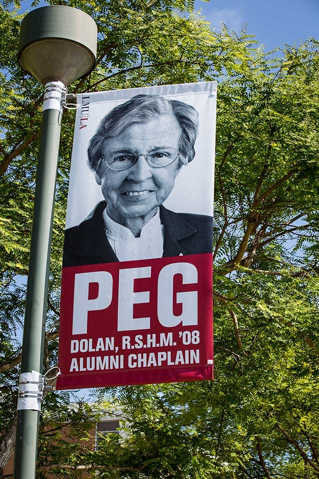 The university’s alumni chaplain Peg Dolan, honorary degree recipient.