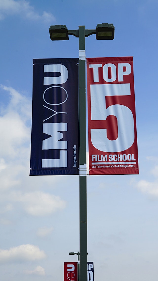 The university's rankings on campus-wide posters.