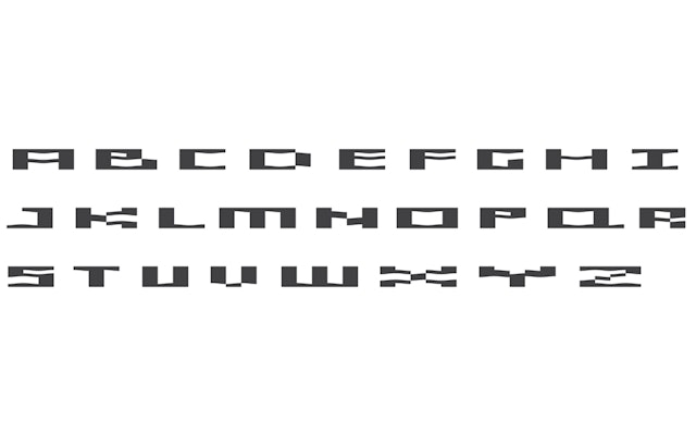 A full alphabet was developed based on the Rockaway letterforms.