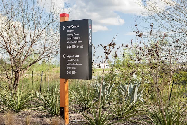 The wayfinding system was designed to be modern and intuitive.